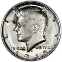 1968 Kennedy Silver Half Dollars Value Chart