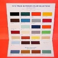 1978 Ford Truck Color Chart