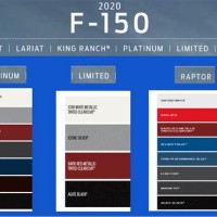 2017 Ford Color Chart