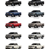 2017 Silverado Color Chart