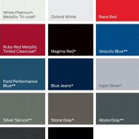 2019 Ford Truck Color Chart