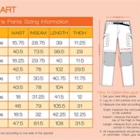 2x Pants Size Chart