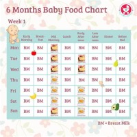 6 Month Old Eating Chart