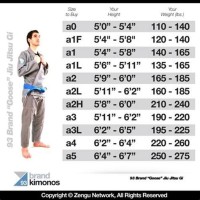 93 Brand Gi Size Chart Female