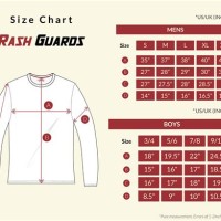 93 Brand Rash Guard Size Chart