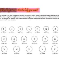 Actual Ring Size Chart Uk