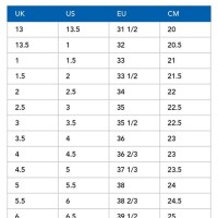 Adidas Junior Shoe Size Chart Cm To Inches