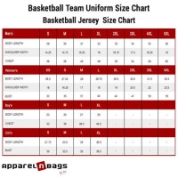 Adidas Mens Basketball Jersey Size Chart