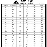 Adidas Mens Womens Shoe Size Chart