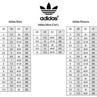 Adidas Originals Size Chart