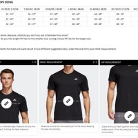 Adidas T Shirt Size Chart Cm