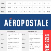 Aeropostale Boxer Size Chart