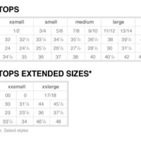 Aeropostale Bralette Size Chart