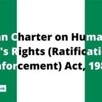 African Charter On Human And Peoples Rights Ratification Enforcement Act 2004