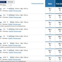 Alaska Airlines Miles Redemption Chart