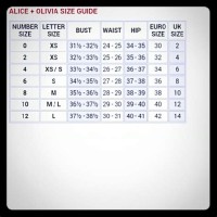 Alice And Olivia Size Chart