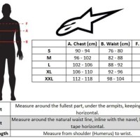 Alpinestars Bionic Action Jacket Size Chart