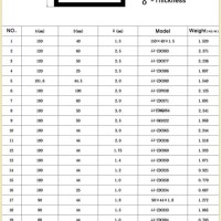 Aluminum Rectangular Tubing Size Chart