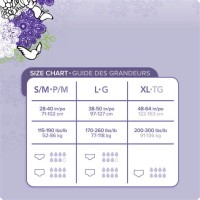 Always Discreet Boutique Max Incontinence Underwear Size Chart