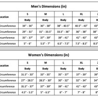 American Arel Size Chart