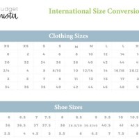 American Clothing Conversion Size Chart