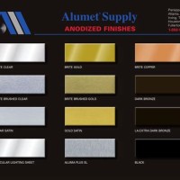 Anodized Aluminium Color Chart