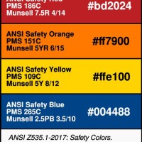 Ansi Z535 Safety Color Chart