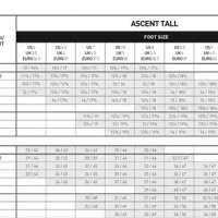 Ariat Ascent Tall Boot Size Chart