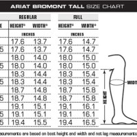 Ariat Bromont Tall Boots Size Chart