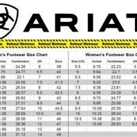 Ariat Cowboy Boot Size Chart