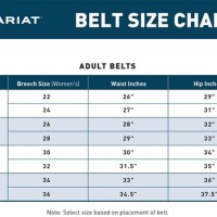 Ariat Womens Belt Size Chart