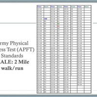 Army Apft Walk Chart 2017