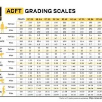 Army Cadet Fitness Test Chart