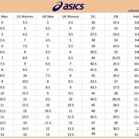 Asics Men 8217 S Shoe Size Chart