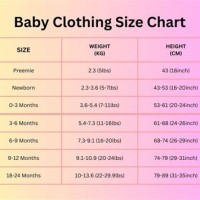 Baby Clothes Size Chart Cm