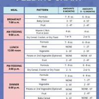 Baby Feeding Schedule Chart