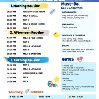 Baby Routine Chart Template