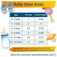 Baby Shoe Size Chart Inches