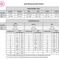 Baby Sock Size Chart Australia