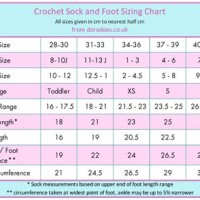 Baby Socks Size Chart Cm