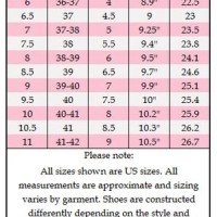 Badgley Mischka Size Chart