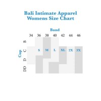 Bali Bra Smart Size Chart