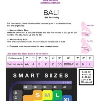 Bali Strapless Bra Size Chart