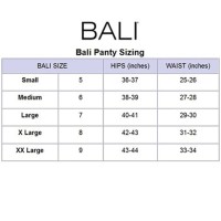 Bali Women S Underwear Size Chart