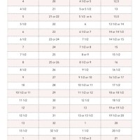 Ballet Shoe Size Chart Child