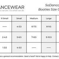 Ballet Shoe Size Chart So Danca