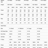 Ballet Shoe Size Chart Uk