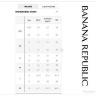 Banana Republic Mens Pants Size Chart