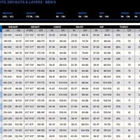 Bare Nex Gen Drysuit Size Chart