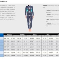 Bare Wetsuit Size Chart